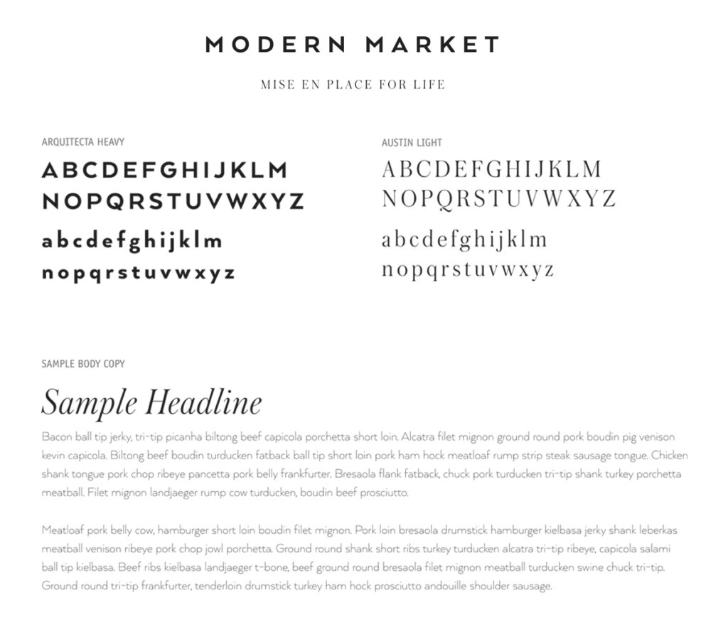 Modern Market Branding